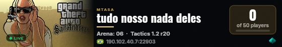 tudo nosso nada deles live status badge