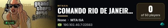 COMANDO RIO DE JANEIRO RP | RP SERIO - RP live status badge