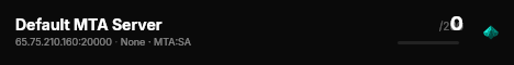 Default MTA Server live status badge
