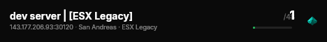 dev server | [ESX Legacy] live status badge