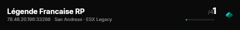 Légende Francaise RP live status badge