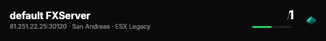 default FXServer live status badge