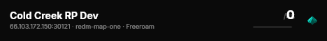 Cold Creek RP Dev live status badge