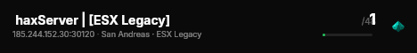  haxServer | [ESX Legacy] live status badge