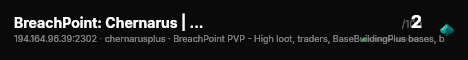 BreachPoint: Chernarus | PvP | BBP | Traders | Custom Military live status badge