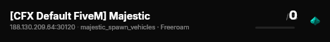 [CFX Default FiveM] Majestic live status badge