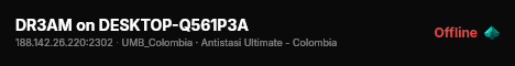 DR3AM on DESKTOP-Q561P3A live status badge