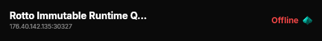 Rotto Immutable Runtime Qualification live status badge