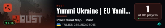 Yummi Ukraine | EU Vanilla Monthly live status badge