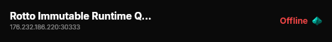 Rotto Immutable Runtime Qualification live status badge