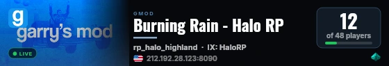 Burning Rain - Halo RP live status badge