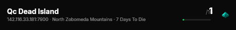 A 7DTD server hosted by rfdriver.net live status badge