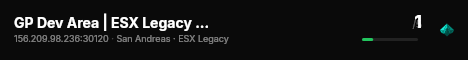 GP Dev Area | ESX Legacy Server live status badge