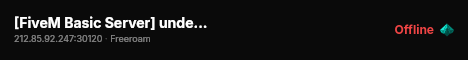 [FiveM Basic Server] under utveckling live status badge
