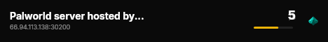Palworld server hosted by G-Portal live status badge