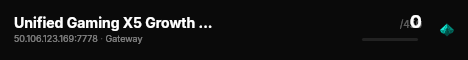 Unified Gaming X5 Growth increased AI live status badge