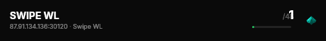SWIPE WL live status badge