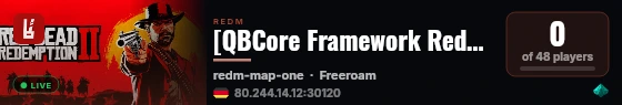 [QBCore Framework RedM] change-me live status badge