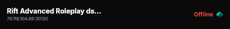 Rift Advanced Roleplay dsc.gg/riftrpro live status badge