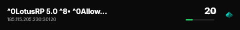 ^0LotusRP 5.0 ^8• ^0Allowlist live status badge
