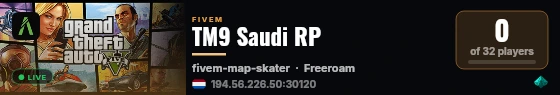 TM9 Saudi RP live status badge