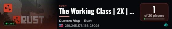 The Working Class | 2X | Solo/Duo | Raid Hours | Bi-Weekly | live status badge