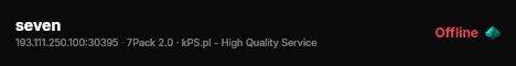 seven live status badge