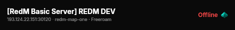 [RedM Basic Server] REDM DEV live status badge