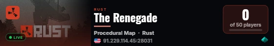 The Renegade live status badge