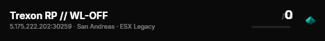 Trexon RP // WL-OFF live status badge