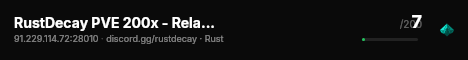 RustDecay PVE 200x - Relax & Build [Skills | Events | Shop ] live status badge
