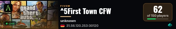 ^5First Town CFW live status badge