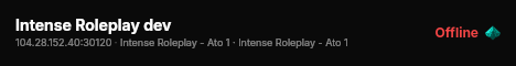 Intense Roleplay dev live status badge