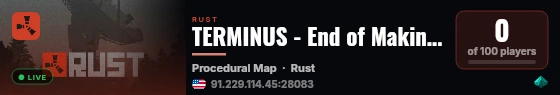 TERMINUS - End of Making | Loot-Only Survival | PvE/PvP Zones live status badge
