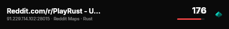 Reddit.com/r/PlayRust - US Low Pop live status badge