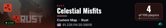 Celestial Misfits live status badge
