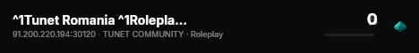 ^1Tunet Romania ^1Roleplay SV TESTE live status badge