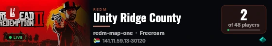 Unity Ridge County live status badge