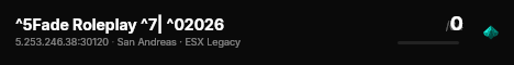 ^5Fade Roleplay ^7| ^02026 live status badge
