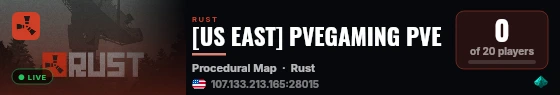 [US EAST] PVEGAMING PVE live status badge