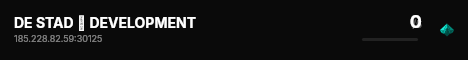DE STAD ✦ DEVELOPMENT live status badge