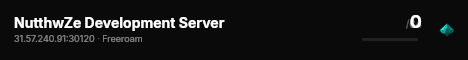 NutthwZe Development Server live status badge