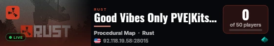Good Vibes Only PVE|Kits|Skinbox|SkillTree|Events|Beginner Frie live status badge