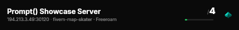 Prompt() Showcase Server live status badge