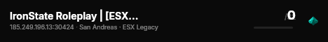 IronState Roleplay | [ESX Legacy] live status badge