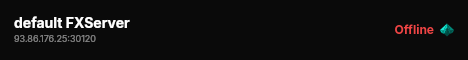 default FXServer live status badge