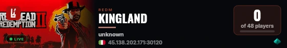 KINGLAND live status badge
