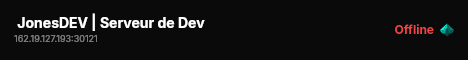  JonesDEV | Serveur de Dev live status badge