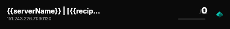 {{serverName}} | [{{recipeName}}] live status badge