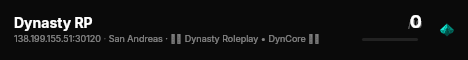 Dynasty RP live status badge